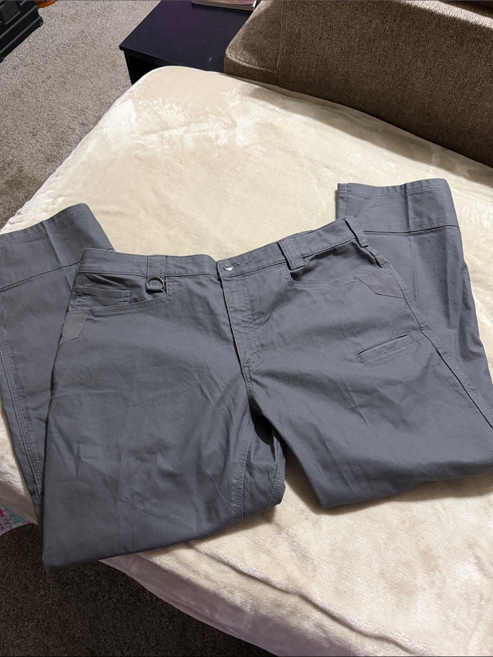 Noble Outfitters Hammer Drill Canvas Gray Work Pant Full Flexx Heavy duty 42x30